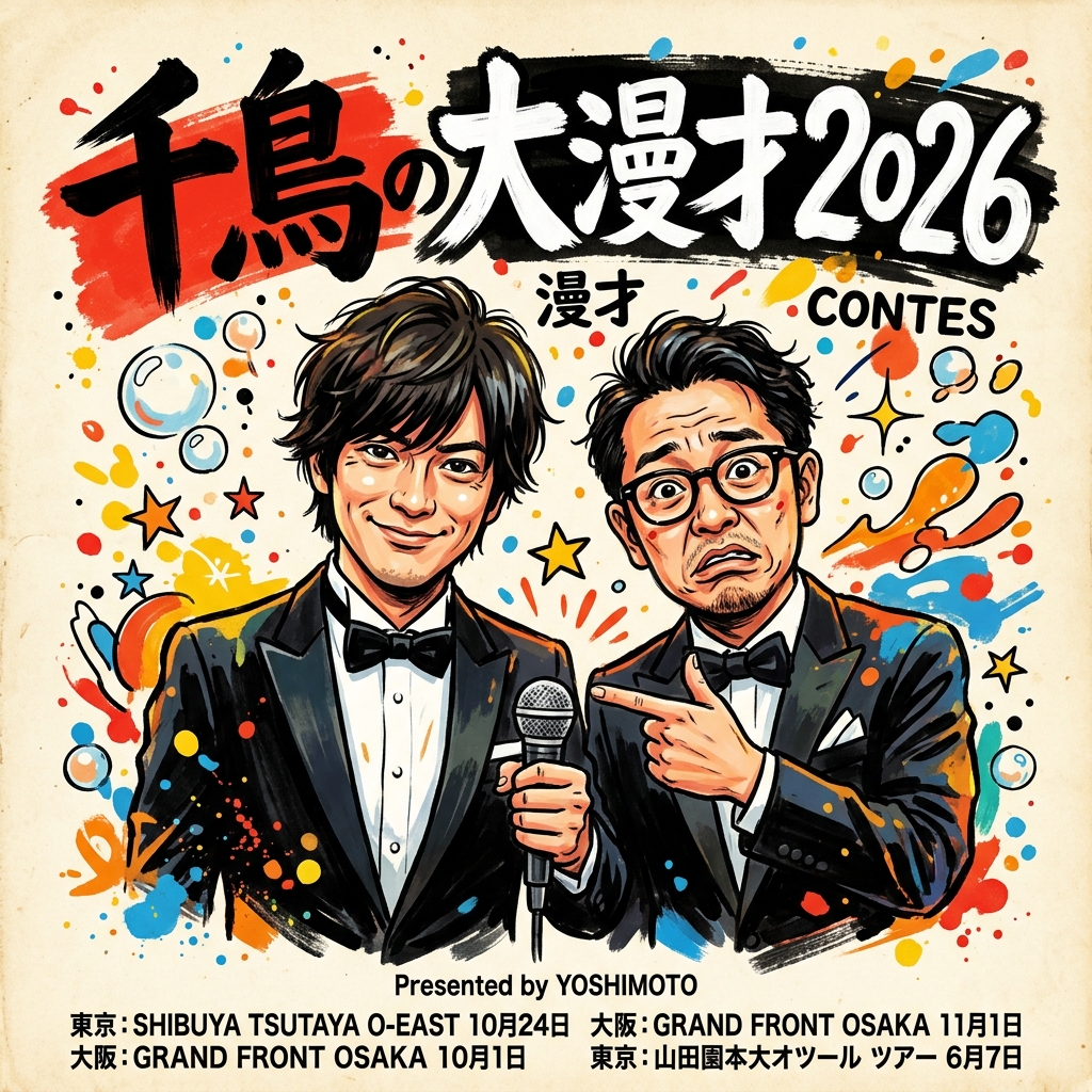 Featured image for 千鳥の大漫才2026 千鳥が4年ぶりに東京で単独ライブを開催!